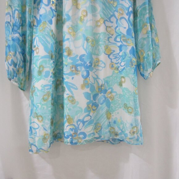 Lilly Pulitzer 4 Saria Silk Tunic Dress In A Pinch - Picture 8 of 8
